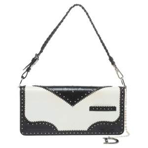 مملوكة مسبقًا Dior Tri Color Patent Leather and Satin D’Trick Wingtip Baguette Bag