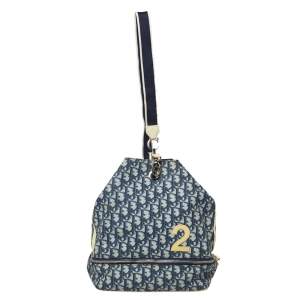 Dior Blue/Cream Oblique Canvas No.2 Trotter Sling Bag