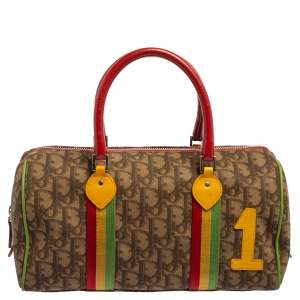 مملوكة مسبقًا Dior Multicolor Oblique Coated Canvas and Leather Rasta Boston Bag