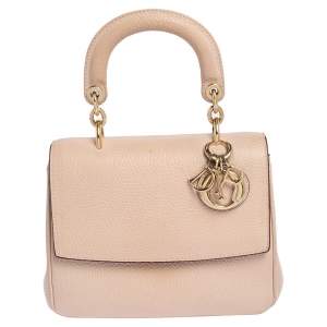 Dior Pink Leather Mini Be Dior Top Handle Bag