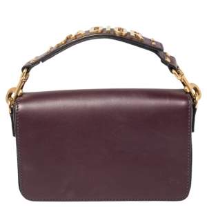 مملوكة مسبقًا Dior Dark Purple Leather J'adior Flap Clutch