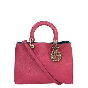 Dior Pink Leather Large Diorissimo Tote Bag