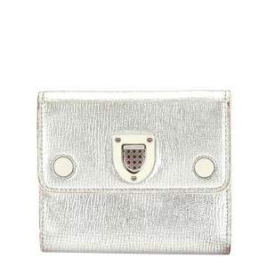 Dior Silver Leather Diorama Wallet