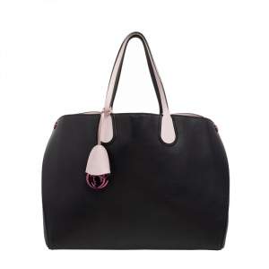 مملوكة مسبقًا Dior Black Leather Open Bar Tote