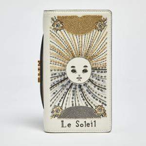 مملوكة مسبقًا Dior Cream Leather "Le Soleil" Tarot Pouch