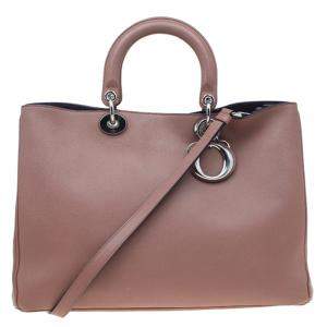 مملوكة مسبقًا Dior Light Brown Leather Large Diorissimo Shopper Tote