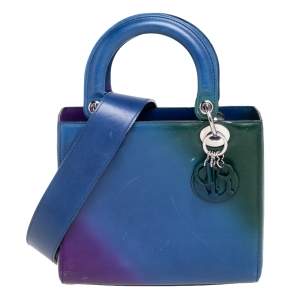 Pre Owned Dior Ombre Multicolor Leather Medium Lady Dior Tote