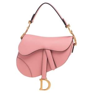 Dior Pink Leather Saddle Shoulder Bag