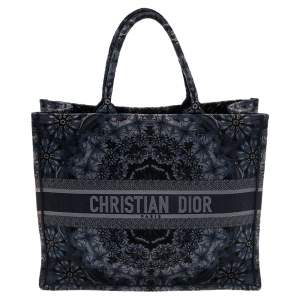 Pre Owned Dior Blue Kaleidiorscopic Canvas Book Tote