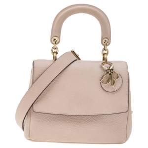 Pre Owned Dior Beige Leather Mini Be Dior Flap Bag