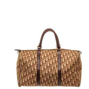 Dior Brown Trotter Canvas Travel Bag