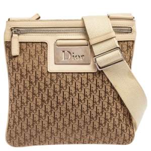 Dior Beige/Brown Oblique Jacquard Canvas Messenger Bag