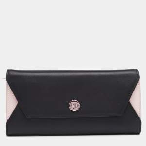 Pre Owned Dior Black/Pink Leather Addict Rendez-Vous Clutch
