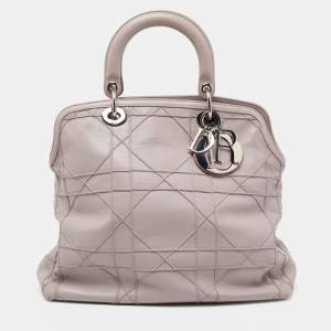 Pre Owned Dior Taupe Cannage Leather Granville Tote 