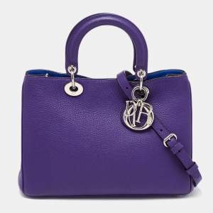مملوكة مسبقًا Dior Purple Leather Medium Diorissimo Tote