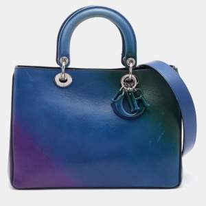 Pre Owned Dior Multicolor Leather Medium Diorissimo Shopper Tote