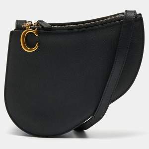 Pre Owned Dior Black Leather Saddle Triple Zip Crossbody Bag