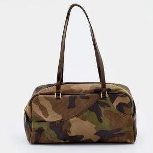 Pre Owned Dior Multicolor Camouflage Print Leather Shoulder Bag