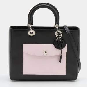Dior Multicolor Leather Large Lady Dior Pocket Tote
