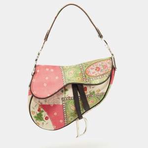 Dior Multicolour Satin Paisley Saddle Bag 