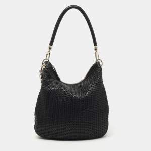 Dior Black Woven Leather hobo
