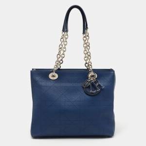 Dior Blue Cannage Leather Medium Ultradior Tote