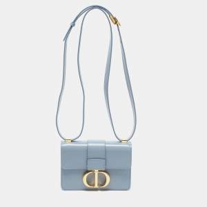 Dior Light Blue Leather Micro 30 Montaigne Crossbody Bag
