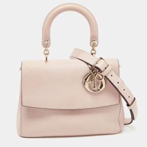 Dior Beige Leather Small Be Dior Flap Top Handle Bag