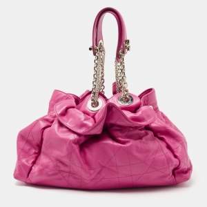 Pre Owned Dior Pink Cannage Leather Le Trente Hobo