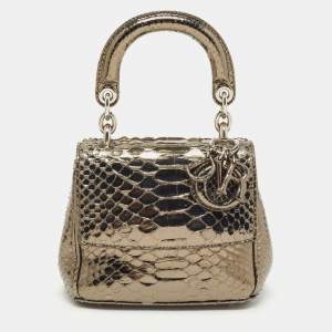 Dior Metallic Python Micro Be Dior Tote