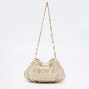 Pre Owned Dior Dusty Ivory Cannage Dream Bucket Bag