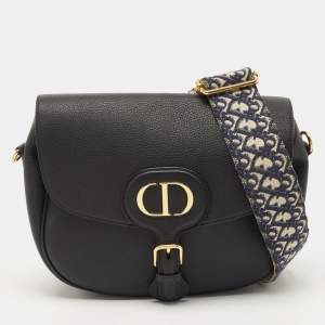 Pre Owned Dior Black Leather Large Bobby Shoulder Bag