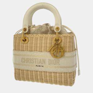 Dior Wicker & Oblique Medium Lady Dior Bag 
