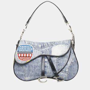 Pre Owned Dior Blue Speedway Double Saddle