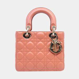 Dior Pink Leather Lady Dior Bag