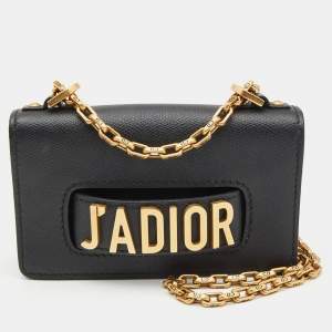 Dior Black Leather Mini J'Adior Shoulder Bag