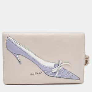 Pre Owned Dior Beige Leather Andy Warhol Clutch