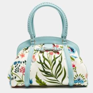 Dior Multicolor Floral Fabric and Leather My Dior Frame Satchel