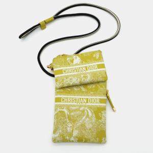 Christian Dior Yellow Toile De Jouy DiorTravel Multifunction Pouch