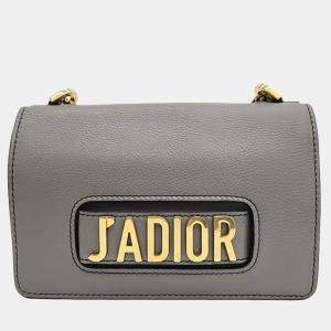 Christian Dior Grey Calfskin Medium J'adior Flap Bag 