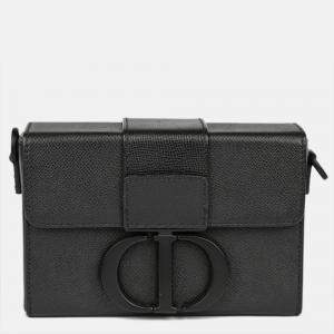 Dior Montaigne Box Black Grained Calf Leather Bag
