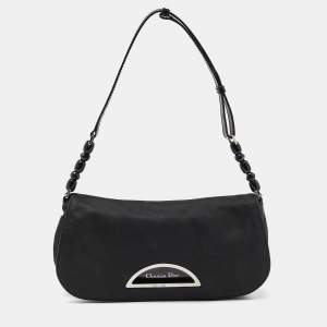 Pre Owned Dior Black Nylon Vintage Small Malice Bag