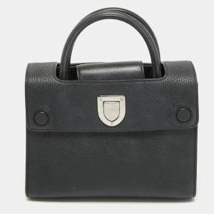 Pre Owned Dior Black Leather Mini Diorever Tote