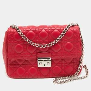 Dior Pink Cannage Leather Medium Miss Dior Shoulder Bag