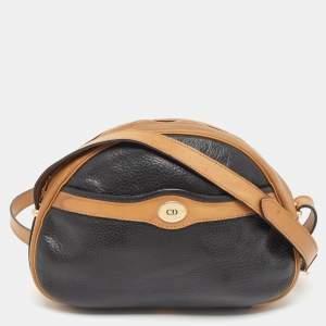 Dior Black/Tan Leather Shoulder Bag