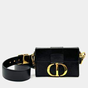 Christian Dior Black Box Calfskin Montaigne Bag