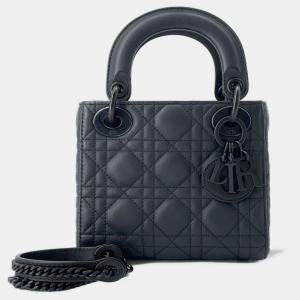 Dior Black Cannage Leather Lady Dior Bag