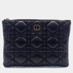 Pre Owned Dior Black Leather Caro Daily Pouch