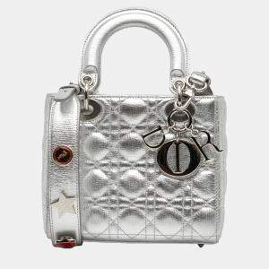 Dior Silver Small Calfskin Cannage My ABCDior Lady Dior