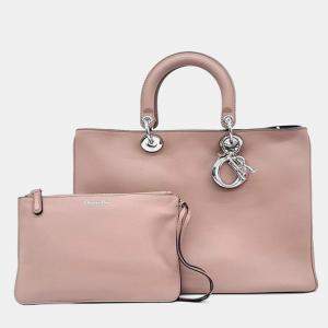 Dior Pink Leather Diorissimo Tote Bag